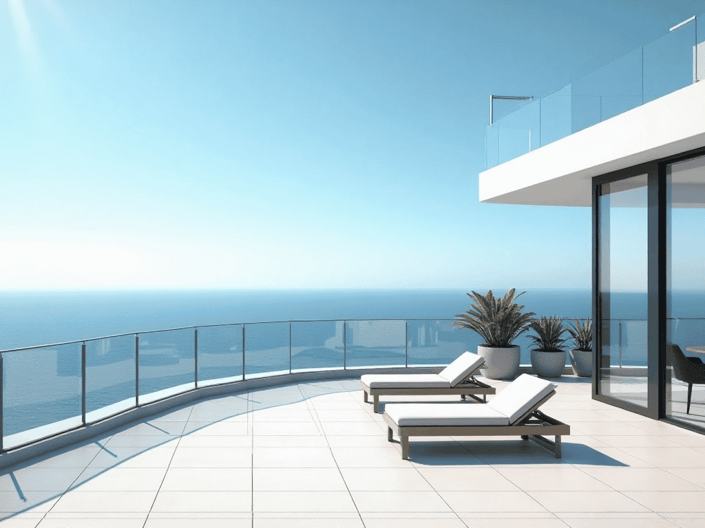 errasse d appartement a nice avec vue mer degagee type penthouse ou dernier etage