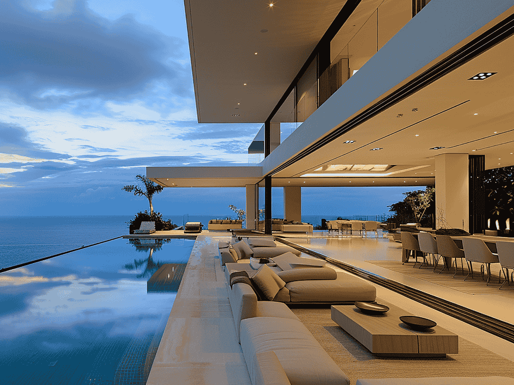 villa de luxe a nice avec piscine a debordement terrasse et vue mer